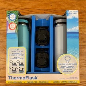 ThermoFlask 2 24oz bottles w/ straws.